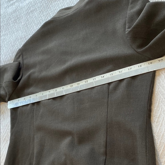 Simon Chang Women's Brown Suit Blazer and Wide Leg Trouser Dress Pant Minimalist - Picture 13 of 16